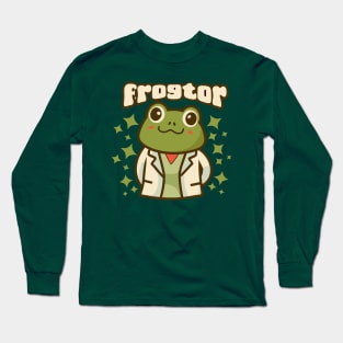 Cute doctor frog Long Sleeve T-Shirt